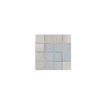 Mosaic House Moroccan tile Elysee Corner 17-1 White,   Sky Blue,    solid zellige, mosaic, zellij, loose, size, glaze 